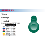 Vial Top 13mm, Replaces IVA® CP 3003/Red  1100/Roll