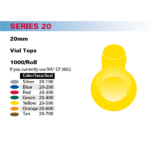 Vial Top 20mm, Replaces IVA® CP 3002/Silver  1000/Roll