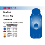 Bag Seal Baxter®, Replaces IVA® CP 3011/Blue  1000/Roll